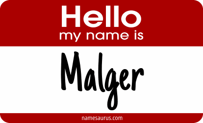 Hello my name is Malger png download
