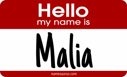 Hello my name is Malia png download
