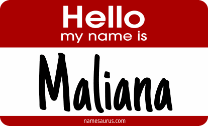 Hello my name is Maliana png download