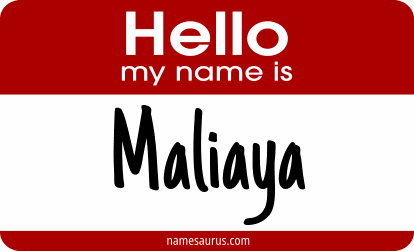 Hello my name is Maliaya png download