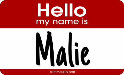 Hello my name is Malie png download