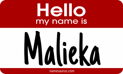 Hello my name is Malieka png download
