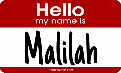 Hello my name is Malilah png download