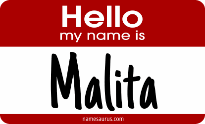 Hello my name is Malita png download