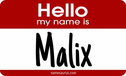 Hello my name is Malix png download