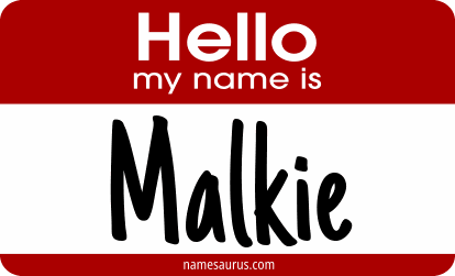 Hello my name is Malkie png download