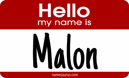 Hello my name is Malon png download