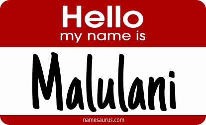 Hello my name is Malulani png download
