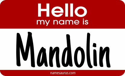 Hello my name is Mandolin png download