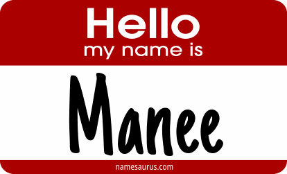 Hello my name is Manee png download