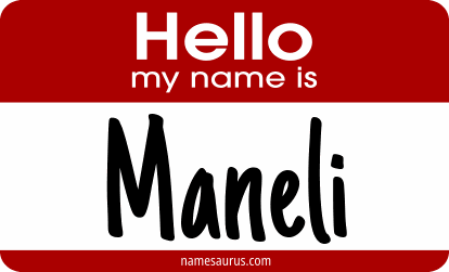 Hello my name is Maneli png download