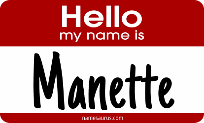 Hello my name is Manette png download