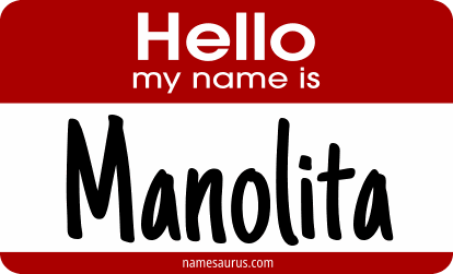 Hello my name is Manolita png download