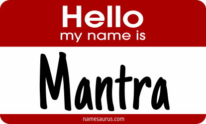 Hello my name is Mantra png download
