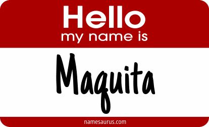 Hello my name is Maquita png download
