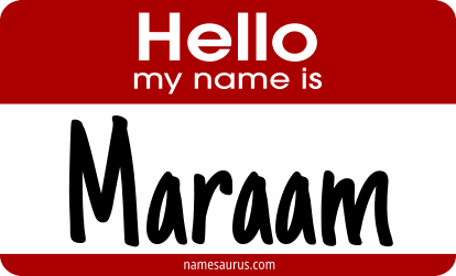 Hello my name is Maraam png download