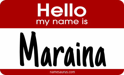 Hello my name is Maraina png download