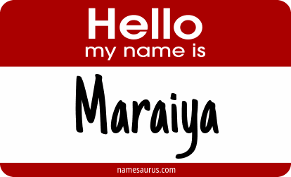 Hello my name is Maraiya png download