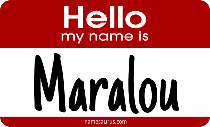 Hello my name is Maralou png download