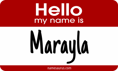 Hello my name is Marayla png download