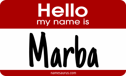 Hello my name is Marba png download