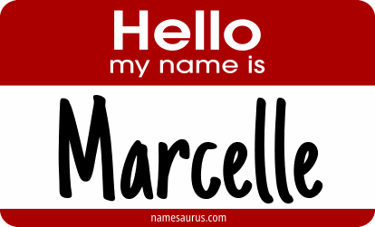 Hello my name is Marcelle png download