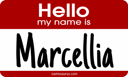 Hello my name is Marcellia png download
