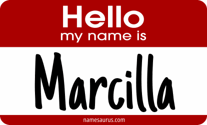 Hello my name is Marcilla png download