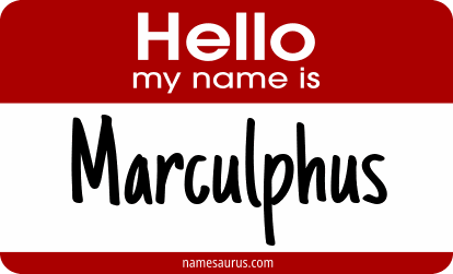 Hello my name is Marculphus png download