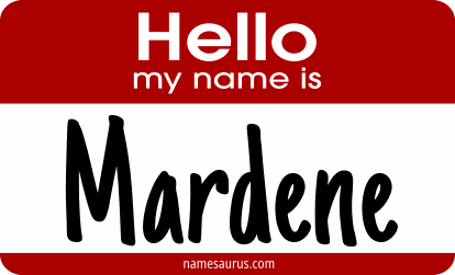 Hello my name is Mardene png download