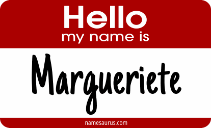Hello my name is Margueriete png download