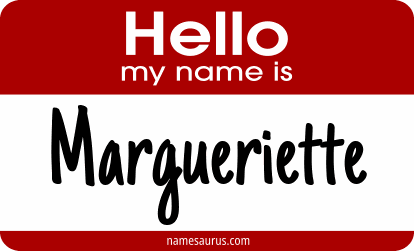 Hello my name is Margueriette png download