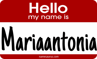 Hello my name is Mariaantonia png download
