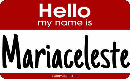 Hello my name is Mariaceleste png download