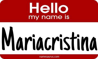 Hello my name is Mariacristina png download