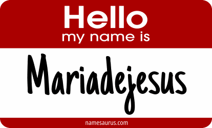Hello my name is Mariadejesus png download