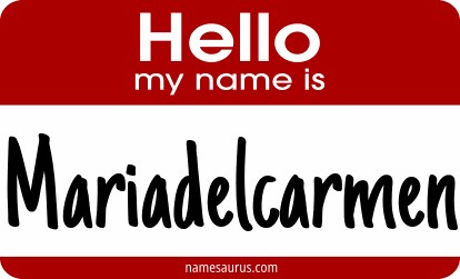Hello my name is Mariadelcarmen png download