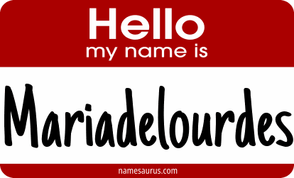 Hello my name is Mariadelourdes png download