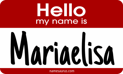 Hello my name is Mariaelisa png download