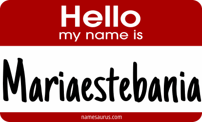 Hello my name is Mariaestebania png download
