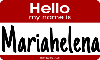 Hello my name is Mariahelena png download