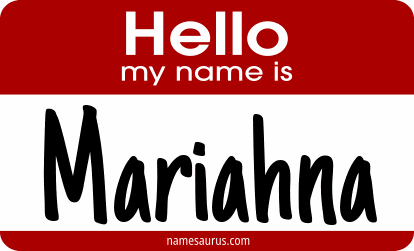 Hello my name is Mariahna png download