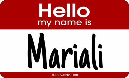 Hello my name is Mariali png download