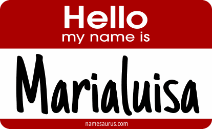Hello my name is Marialuisa png download
