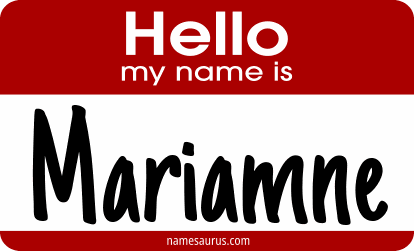 Hello my name is Mariamne png download