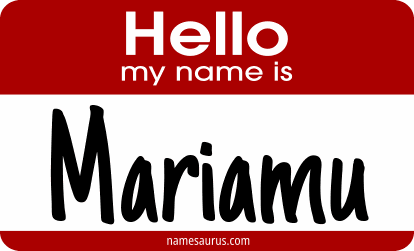 Hello my name is Mariamu png download