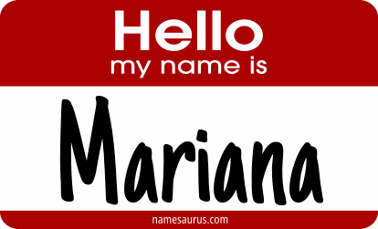 Hello my name is Mariana png download