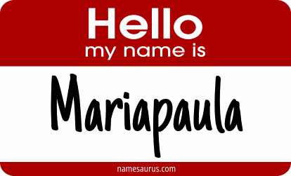 Hello my name is Mariapaula png download