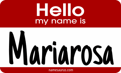 Hello my name is Mariarosa png download