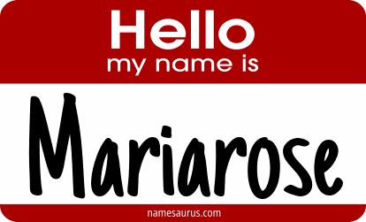 Hello my name is Mariarose png download